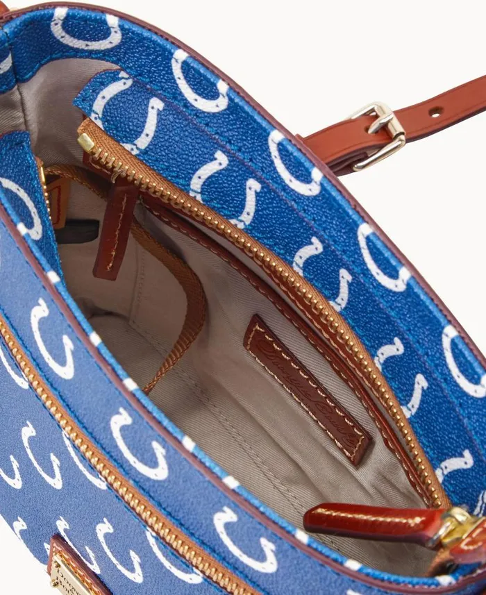 Dooney and Bourke NFL Colts Small Zip Crossbody Colts WomenMen Crossbodies