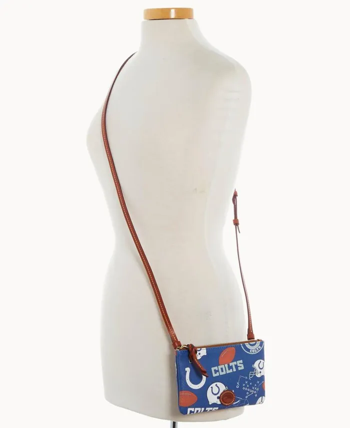 Dooney and Bourke NFL Colts Top Zip Crossbody Colts WomenMen Crossbodies