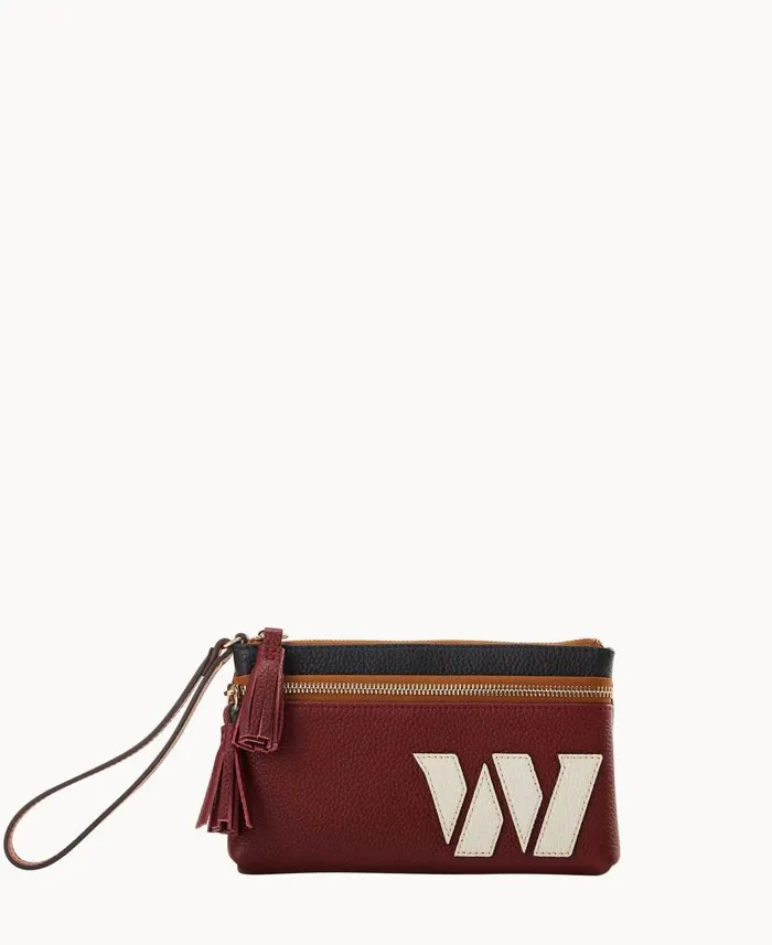 Dooney and Bourke NFL Commanders Double Zip Wristlet Commanders WomenMen Wallets Dooney and Bourke NFL Commanders Double Zip Wristlet Commanders WomenMen Wallets
