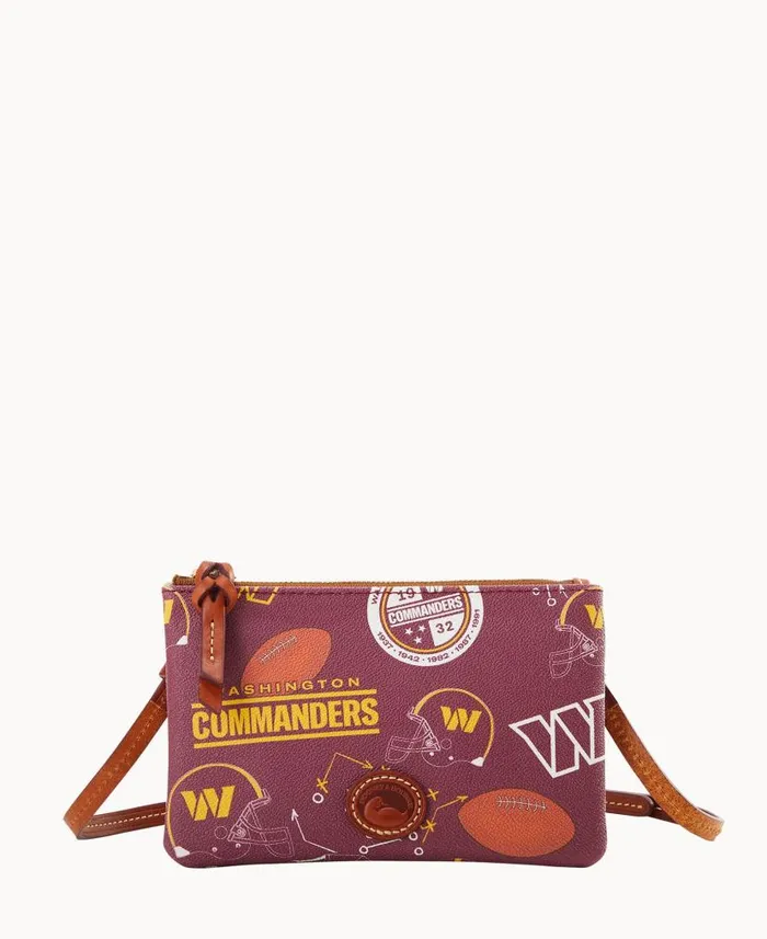 Dooney and Bourke NFL Commanders Top Zip Crossbody Commanders WomenMen Crossbodies