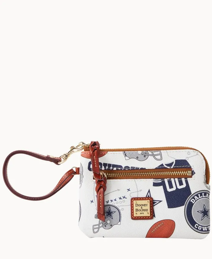 Dooney and Bourke NFL Cowboys Zip Around Wristlet Cowboys WomenMen Wallets