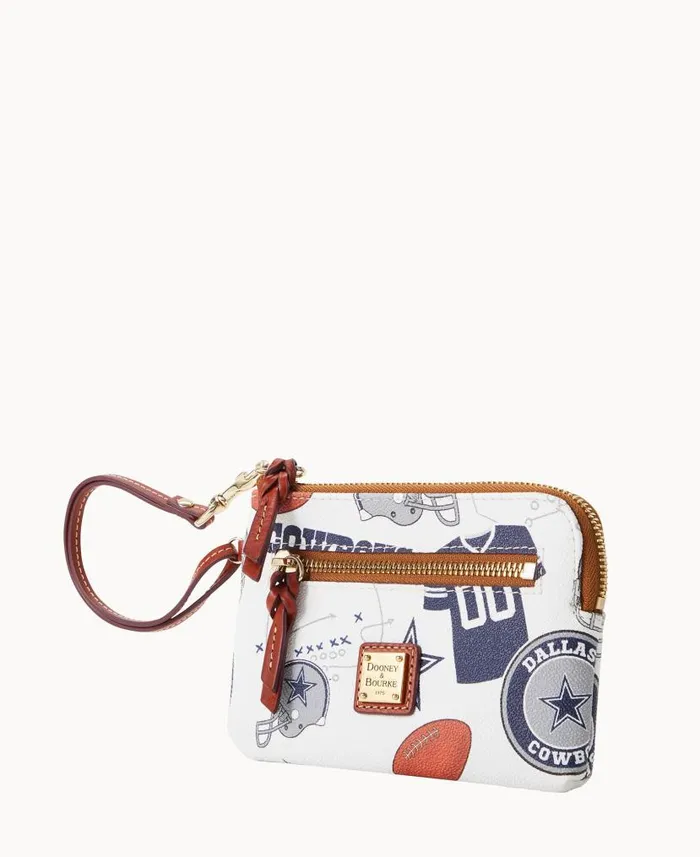 Dooney and Bourke NFL Cowboys Zip Around Wristlet Cowboys WomenMen Wallets