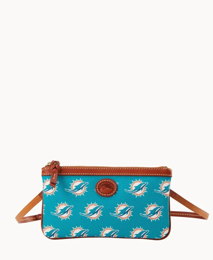 Dooney and Bourke NFL Dolphins Large Slim Crossbody Dolphins WomenMen Crossbodies Dooney and Bourke NFL Dolphins Large Slim Crossbody Dolphins WomenMen Crossbodies
