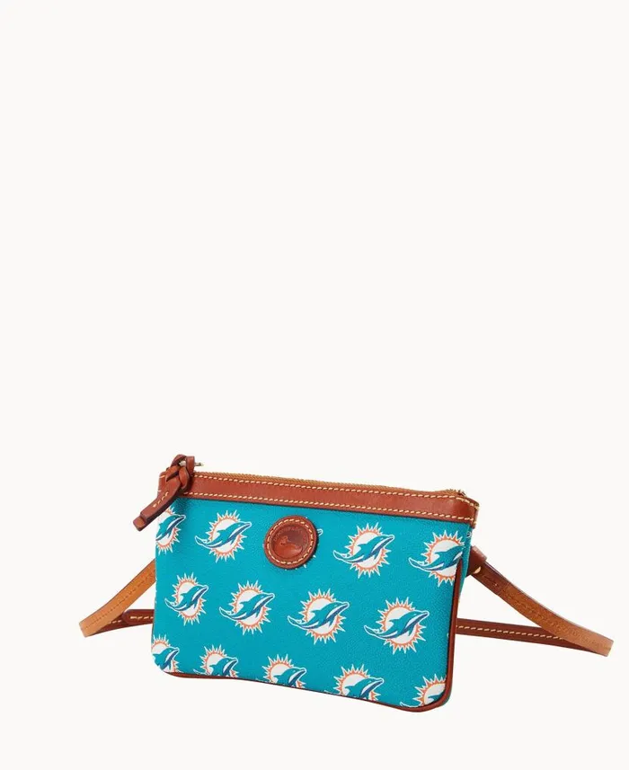 Dooney and Bourke NFL Dolphins Large Slim Crossbody Dolphins WomenMen Crossbodies Dooney and Bourke NFL Dolphins Large Slim Crossbody Dolphins WomenMen Crossbodies