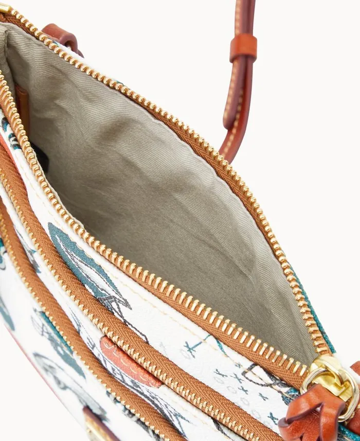 Dooney and Bourke NFL Eagles N S Triple Zip Crossbody Eagles WomenMen Crossbodies Dooney and Bourke NFL Eagles N S Triple Zip Crossbody Eagles WomenMen Crossbodies