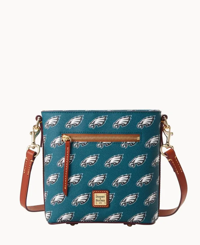Dooney and Bourke NFL Eagles Small Zip Crossbody Eagles WomenMen Crossbodies