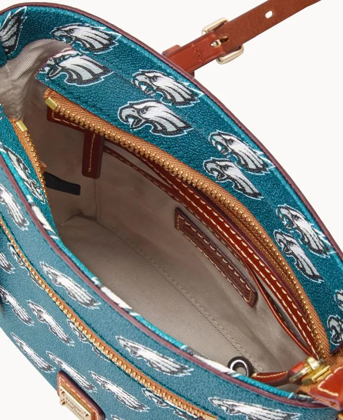 Dooney and Bourke NFL Eagles Small Zip Crossbody Eagles WomenMen Crossbodies Dooney and Bourke NFL Eagles Small Zip Crossbody Eagles WomenMen Crossbodies