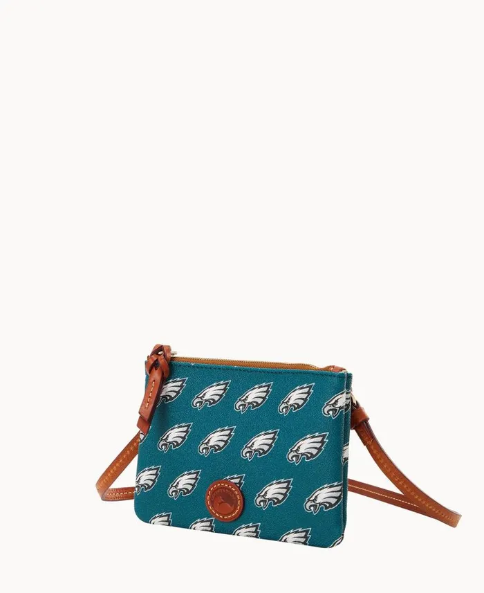 Dooney and Bourke NFL Eagles Top Zip Crossbody Eagles WomenMen Crossbodies