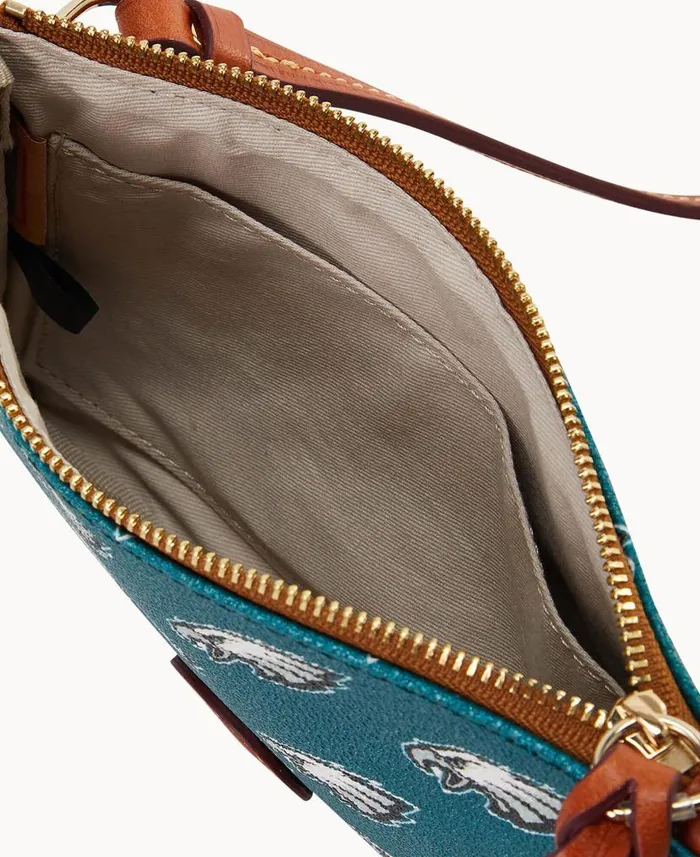 Dooney and Bourke NFL Eagles Top Zip Crossbody Eagles WomenMen Crossbodies