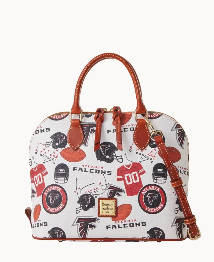 Dooney and Bourke NFL Falcons Zip Zip Satchel Falcons WomenMen Satchels