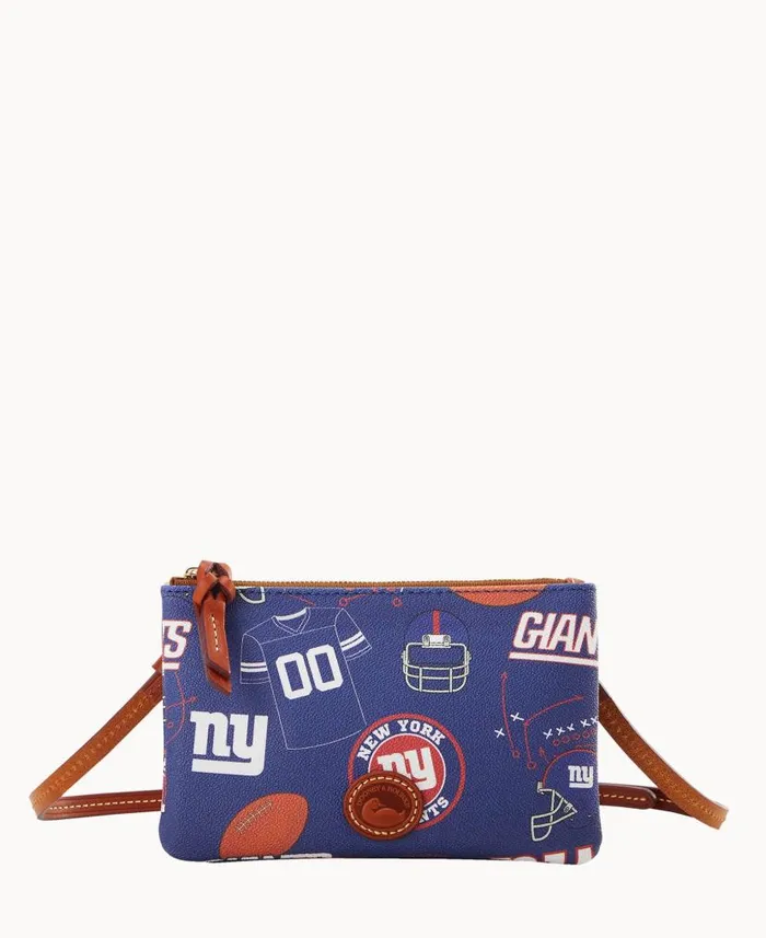 Dooney and Bourke NFL Giants Top Zip Crossbody Giants WomenMen Crossbodies