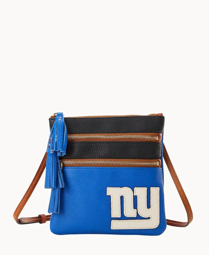 Dooney and Bourke NFL Giants Triple Zip Crossbody Giants WomenMen Crossbodies