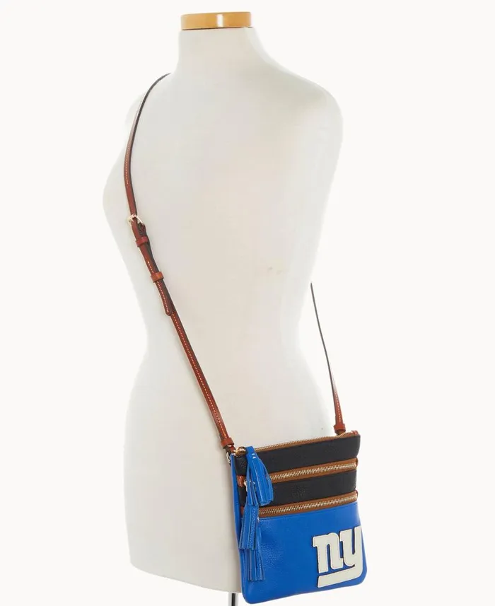 Dooney and Bourke NFL Giants Triple Zip Crossbody Giants WomenMen Crossbodies Dooney and Bourke NFL Giants Triple Zip Crossbody Giants WomenMen Crossbodies