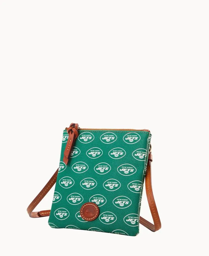 Dooney and Bourke NFL Jets Small North South Top Zip Crossbody Jets WomenMen Crossbodies Dooney and Bourke NFL Jets Small North South Top Zip Crossbody Jets WomenMen Crossbodies