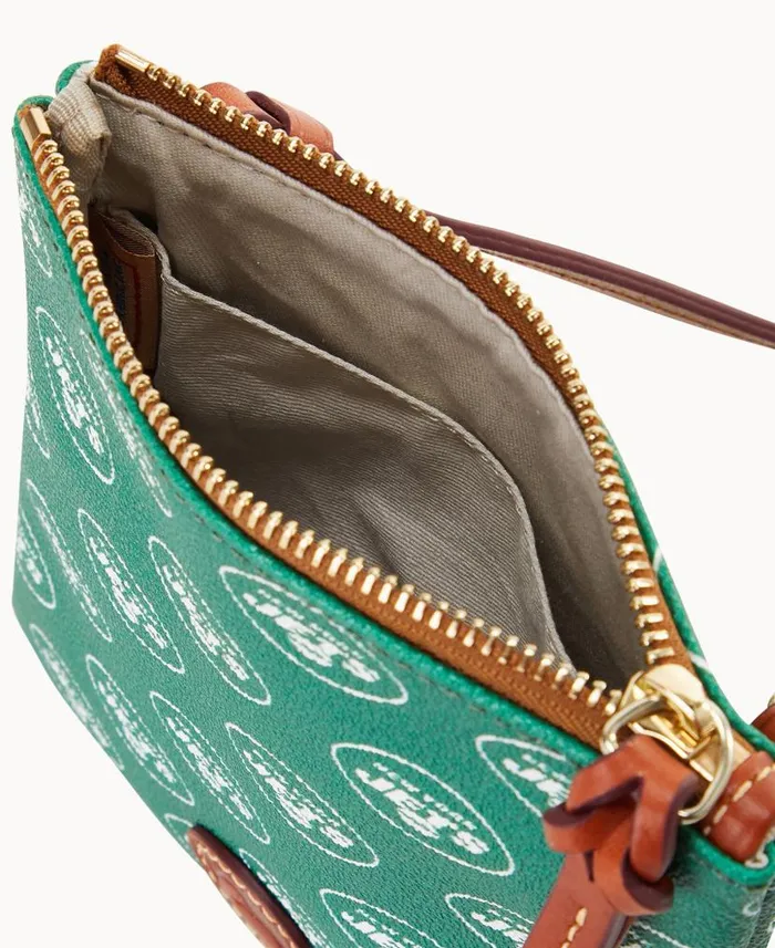 Dooney and Bourke NFL Jets Small North South Top Zip Crossbody Jets WomenMen Crossbodies Dooney and Bourke NFL Jets Small North South Top Zip Crossbody Jets WomenMen Crossbodies