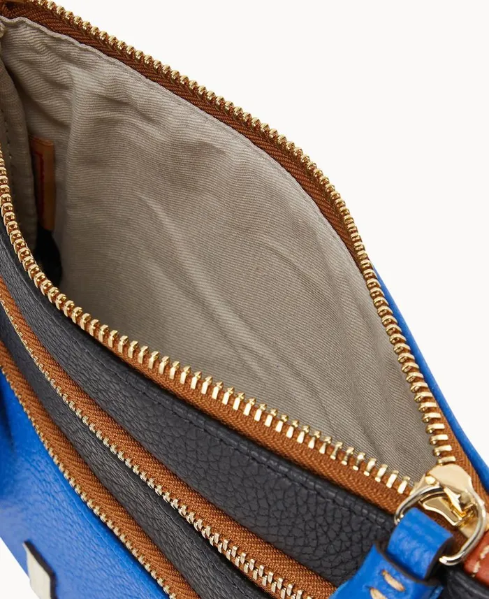 Dooney and Bourke NFL Lions Triple Zip Crossbody Lions WomenMen Crossbodies