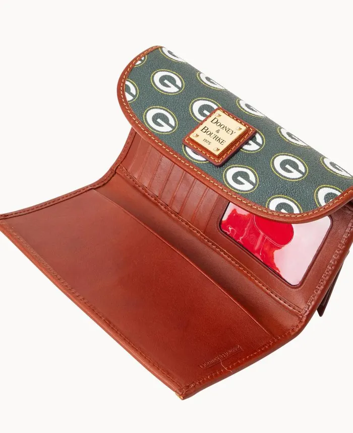 Dooney and Bourke NFL Packers Cont Clutch Packers WomenMen Wallets