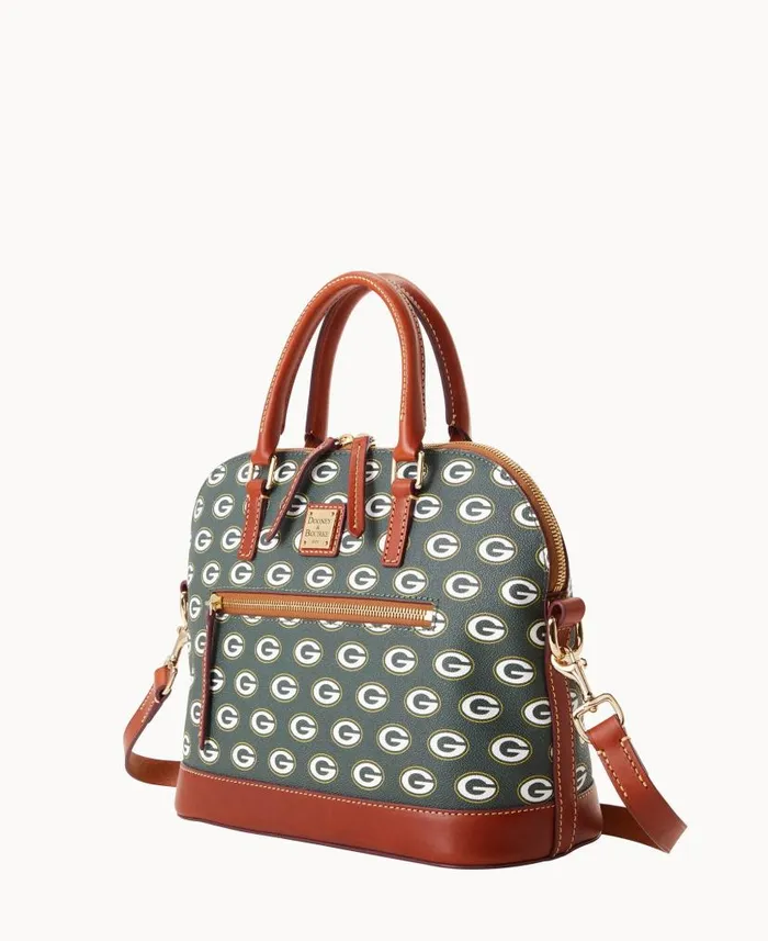 Dooney and Bourke NFL Packers Domed Zip Satchel Packers WomenMen Satchels