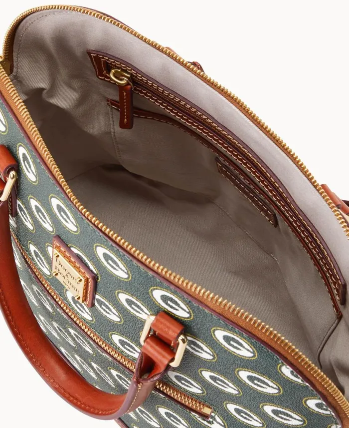Dooney and Bourke NFL Packers Domed Zip Satchel Packers WomenMen Satchels
