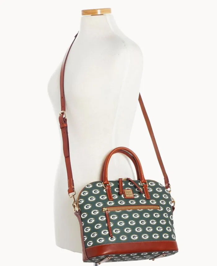 Dooney and Bourke NFL Packers Domed Zip Satchel Packers WomenMen Satchels