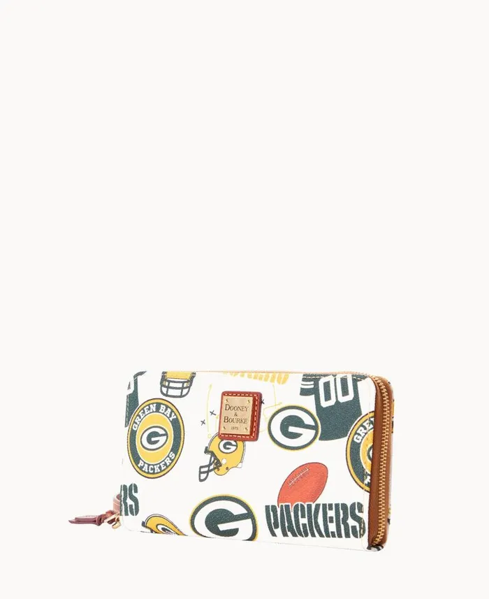 Dooney and Bourke NFL Packers Large Zip Around Wristlet Packers WomenMen Wallets Dooney and Bourke NFL Packers Large Zip Around Wristlet Packers WomenMen Wallets