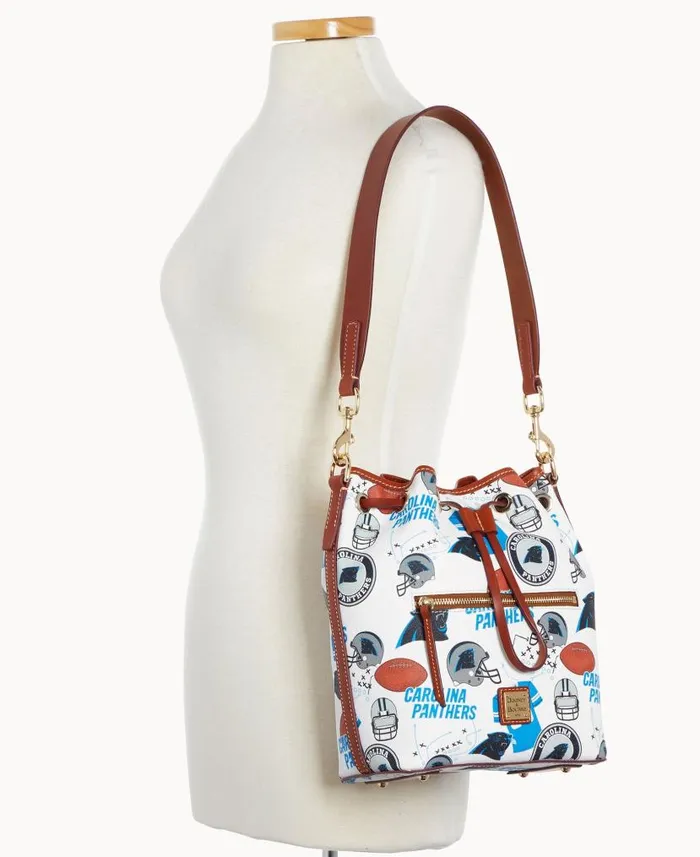 Dooney and Bourke NFL Panthers Drawstring Panthers WomenMen Shoulder Bags