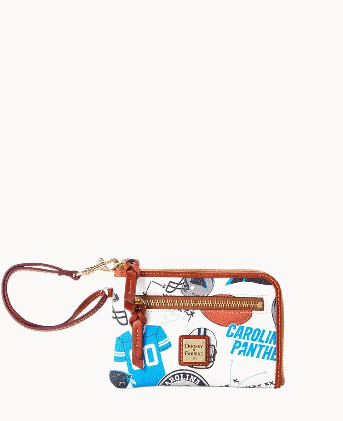 Dooney and Bourke NFL Panthers Multi Function Zip Around Panthers WomenMen Wallets Dooney and Bourke NFL Panthers Multi Function Zip Around Panthers WomenMen Wallets