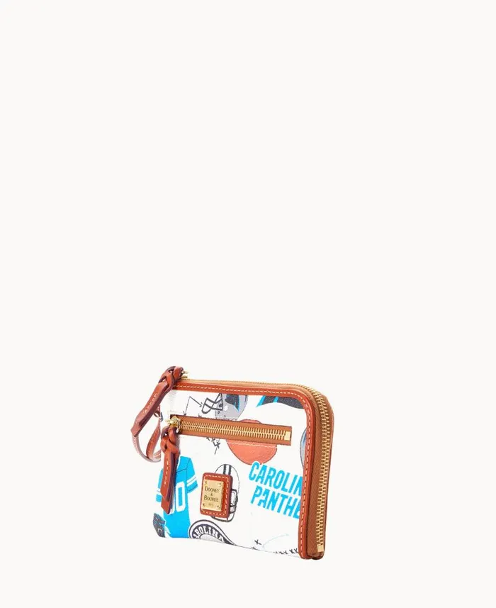 Dooney and Bourke NFL Panthers Multi Function Zip Around Panthers WomenMen Wallets Dooney and Bourke NFL Panthers Multi Function Zip Around Panthers WomenMen Wallets
