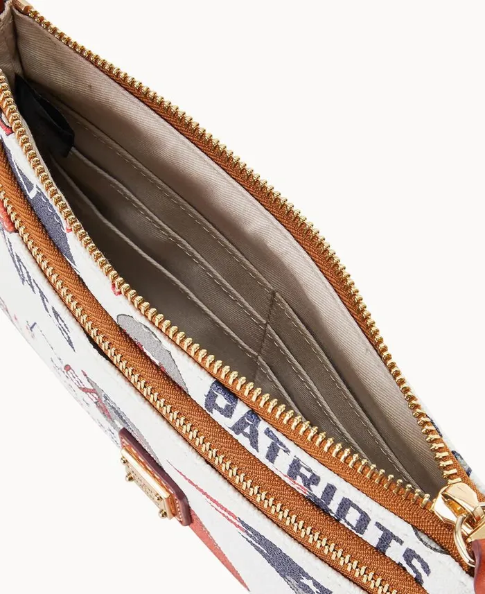 Dooney and Bourke NFL Patriots Double Zip Wristlet New England Patriots WomenMen Wallets Dooney and Bourke NFL Patriots Double Zip Wristlet New England Patriots WomenMen Wallets