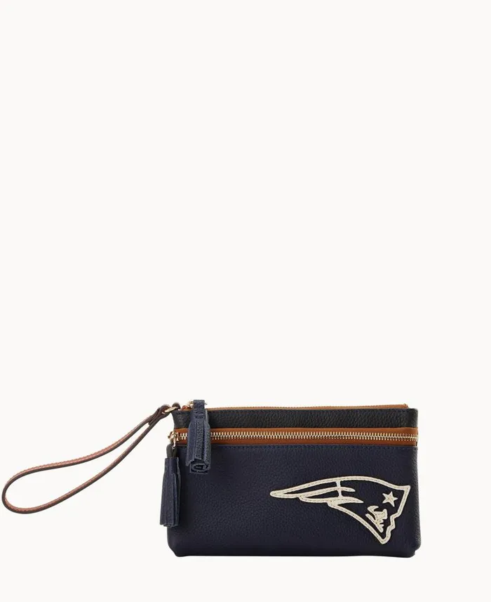 Dooney and Bourke NFL Patriots Double Zip Wristlet Patriots WomenMen Wallets