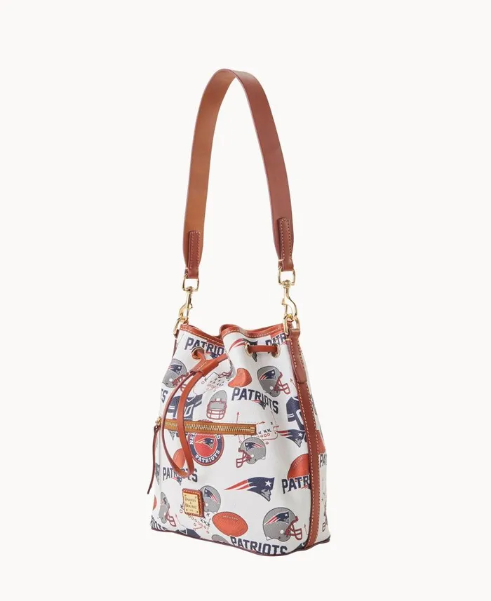 Dooney and Bourke NFL Patriots Drawstring Patriots WomenMen Shoulder Bags