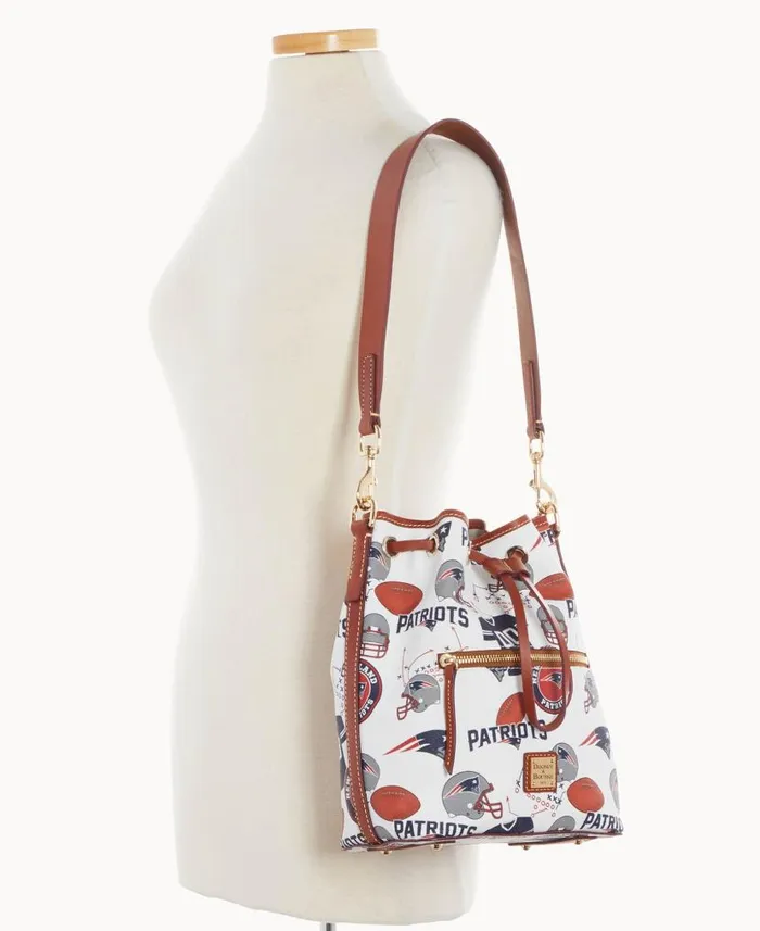 Dooney and Bourke NFL Patriots Drawstring Patriots WomenMen Shoulder Bags