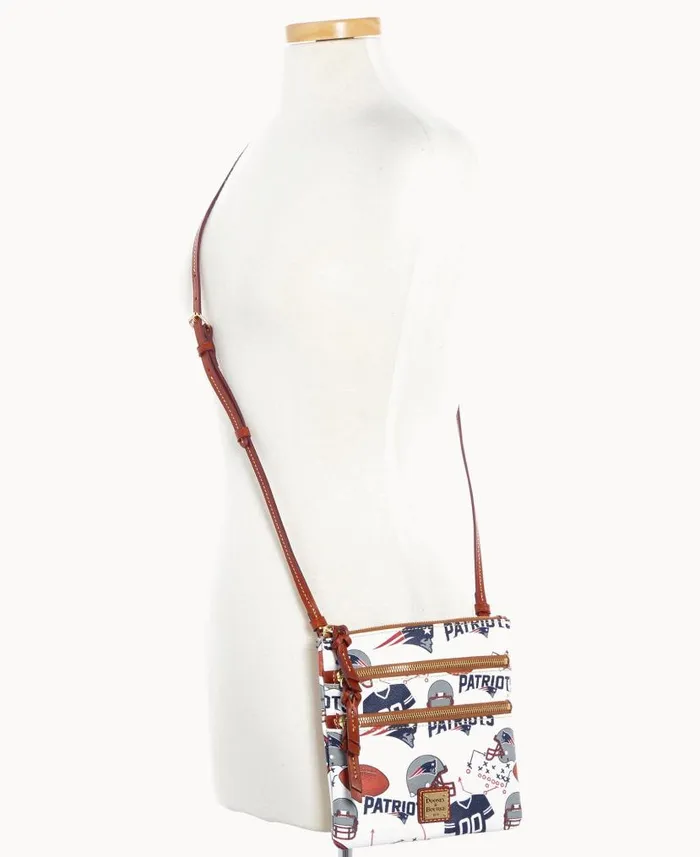 Dooney and Bourke NFL Patriots N S Triple Zip Crossbody Patriots WomenMen Crossbodies Dooney and Bourke NFL Patriots N S Triple Zip Crossbody Patriots WomenMen Crossbodies