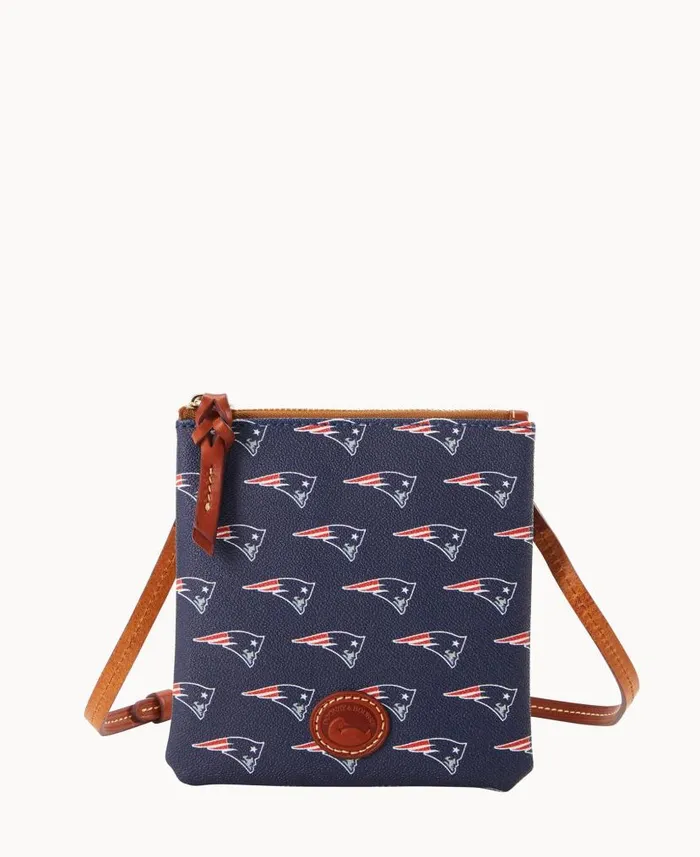Dooney and Bourke NFL Patriots Small North South Top Zip Crossbody Patriots WomenMen Crossbodies Dooney and Bourke NFL Patriots Small North South Top Zip Crossbody Patriots WomenMen Crossbodies