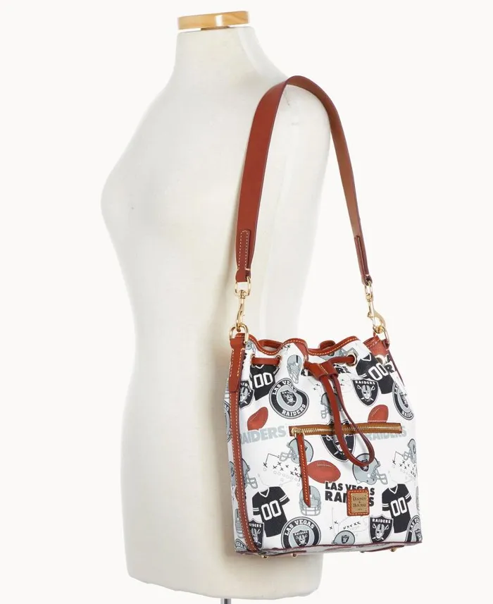 Dooney and Bourke NFL Raiders Drawstring Raiders WomenMen Shoulder Bags