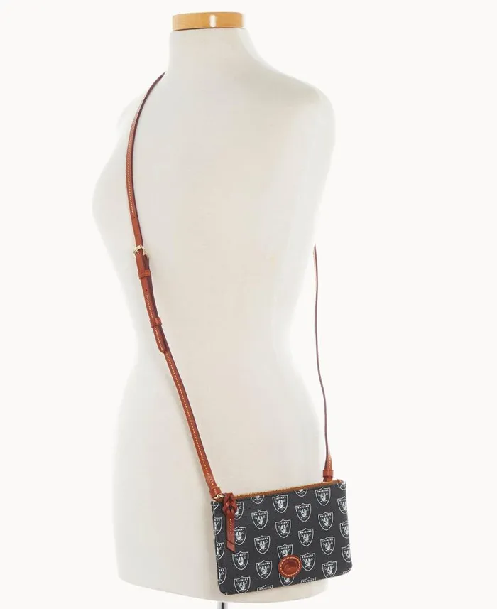 Dooney and Bourke NFL Raiders Top Zip Crossbody Raiders WomenMen Crossbodies Dooney and Bourke NFL Raiders Top Zip Crossbody Raiders WomenMen Crossbodies