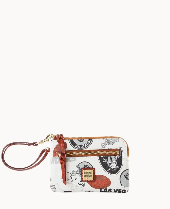 Dooney and Bourke NFL Raiders Zip Around Wristlet Raiders WomenMen Wallets