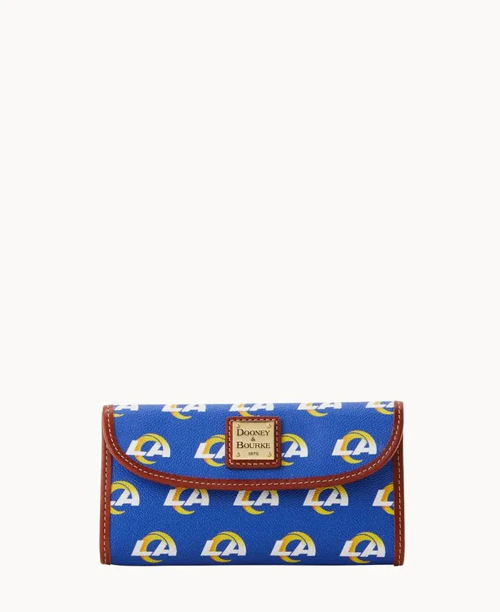 Dooney and Bourke NFL Rams Continental Clutch Rams WomenMen Wallets