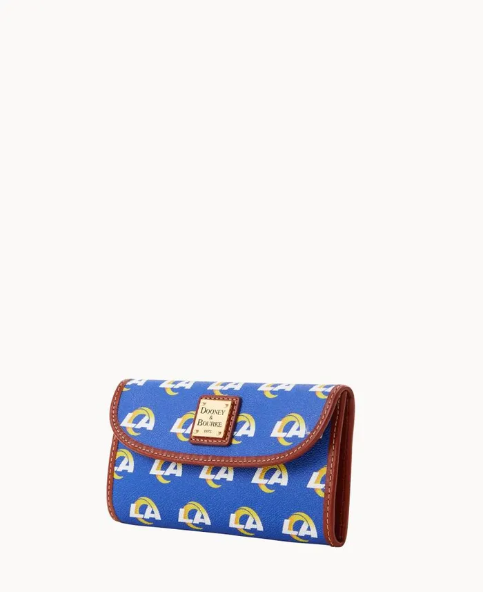 Dooney and Bourke NFL Rams Continental Clutch Rams WomenMen Wallets