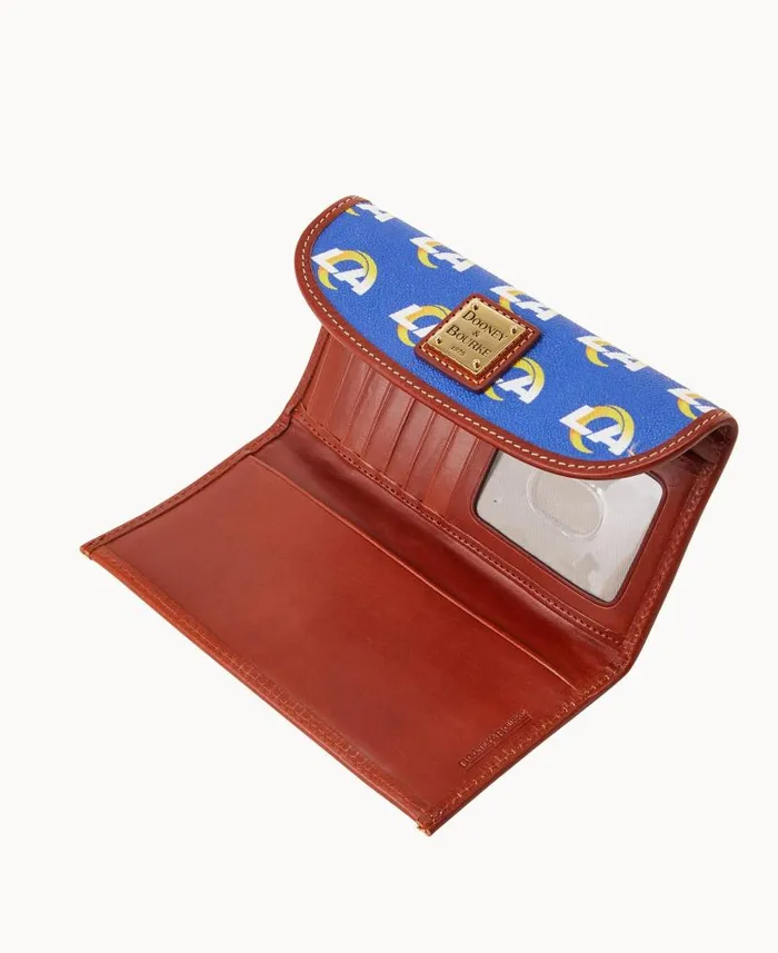 Dooney and Bourke NFL Rams Continental Clutch Rams WomenMen Wallets