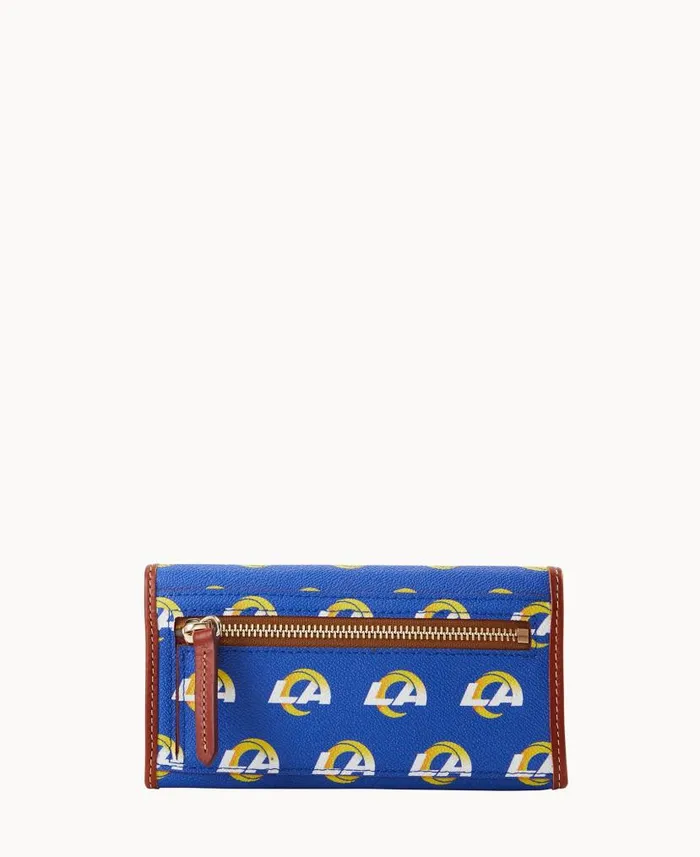 Dooney and Bourke NFL Rams Continental Clutch Rams WomenMen Wallets