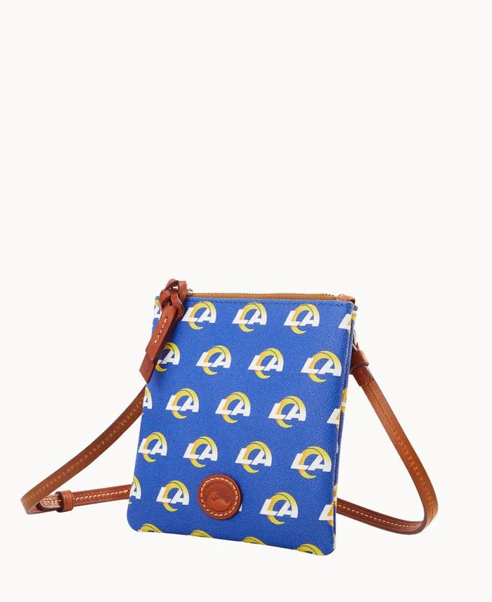 Dooney and Bourke NFL Rams Small North South Top Zip Crossbody Rams WomenMen Crossbodies Dooney and Bourke NFL Rams Small North South Top Zip Crossbody Rams WomenMen Crossbodies