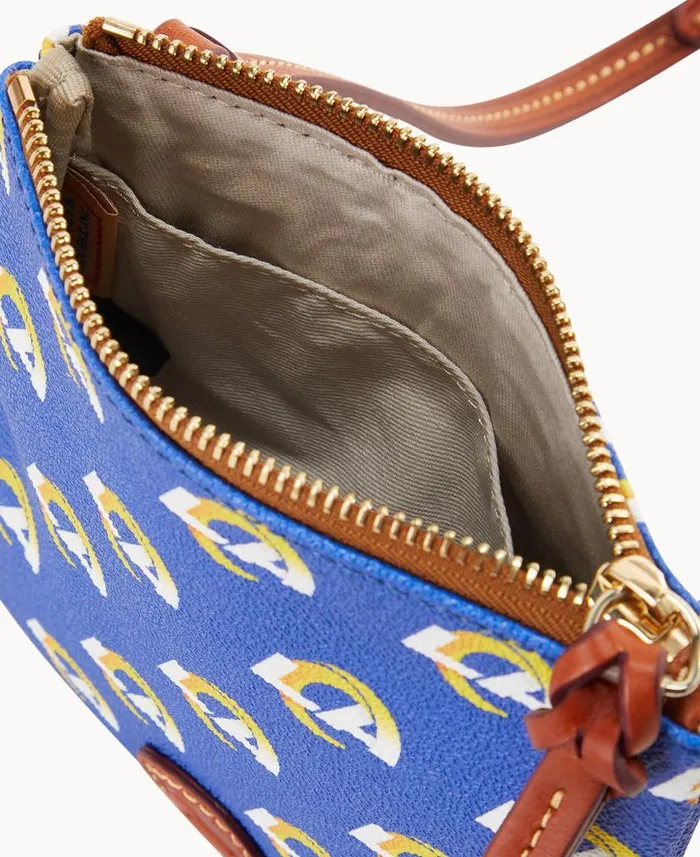Dooney and Bourke NFL Rams Small North South Top Zip Crossbody Rams WomenMen Crossbodies Dooney and Bourke NFL Rams Small North South Top Zip Crossbody Rams WomenMen Crossbodies