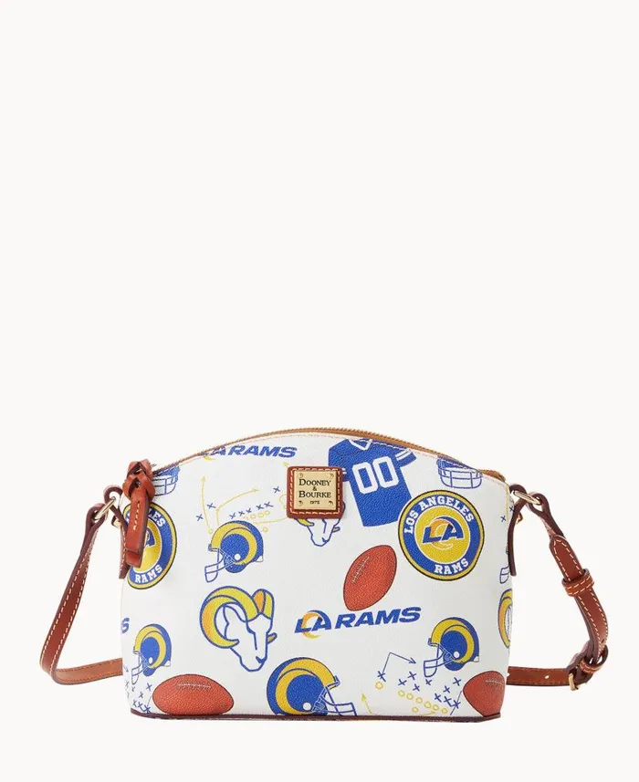 Dooney and Bourke NFL Rams Suki Crossbody Rams WomenMen Crossbodies