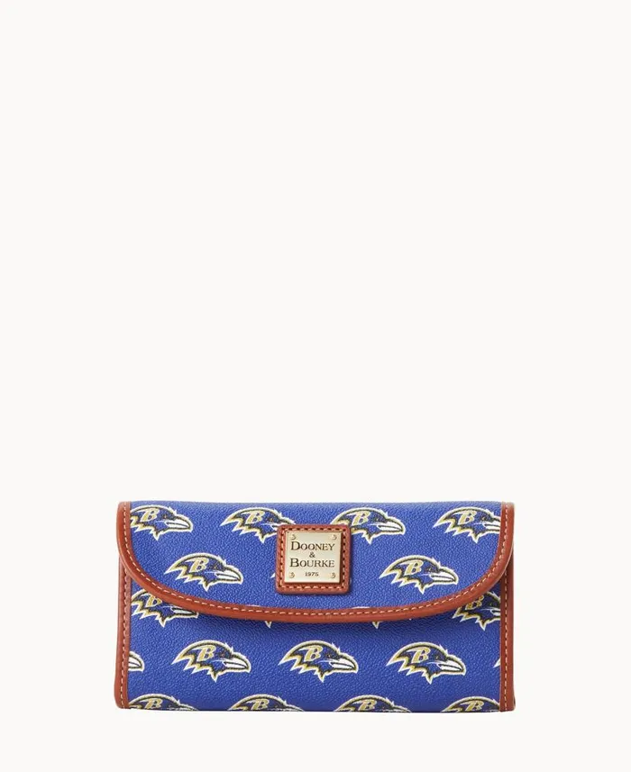 Dooney and Bourke NFL Ravens Continental Clutch Ravens WomenMen Wallets