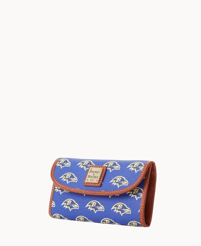 Dooney and Bourke NFL Ravens Continental Clutch Ravens WomenMen Wallets