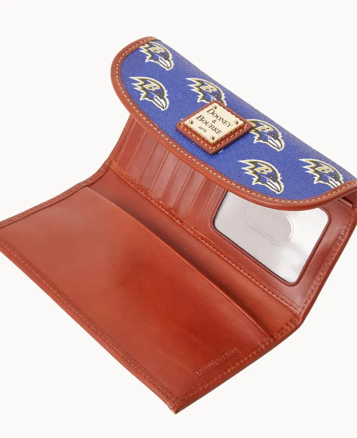 Dooney and Bourke NFL Ravens Continental Clutch Ravens WomenMen Wallets