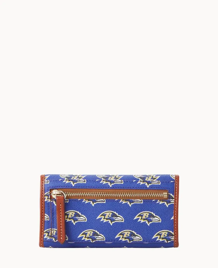 Dooney and Bourke NFL Ravens Continental Clutch Ravens WomenMen Wallets