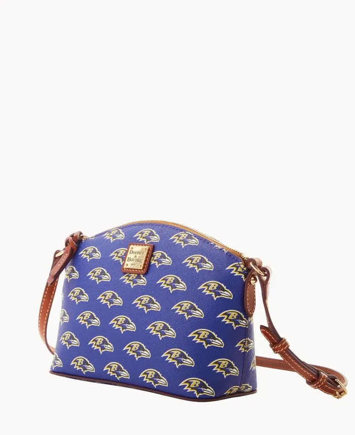Dooney and Bourke NFL Ravens Suki Crossbody Med Wristlet Ravens WomenMen Crossbodies Dooney and Bourke NFL Ravens Suki Crossbody Med Wristlet Ravens WomenMen Crossbodies