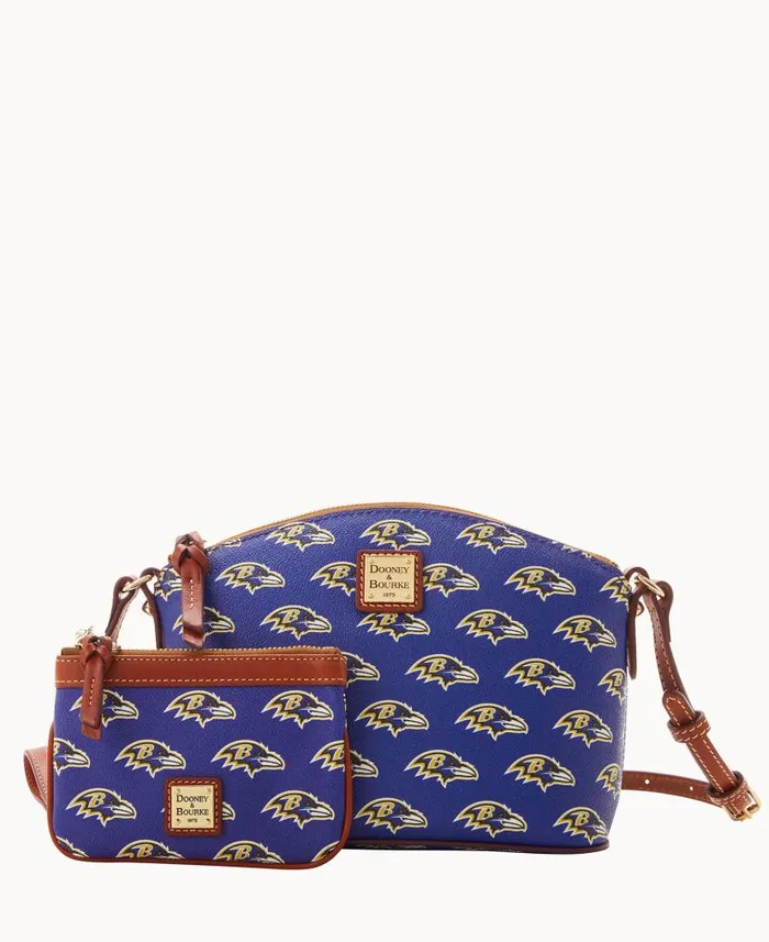 Dooney and Bourke NFL Ravens Suki Crossbody Med Wristlet Ravens WomenMen Crossbodies Dooney and Bourke NFL Ravens Suki Crossbody Med Wristlet Ravens WomenMen Crossbodies